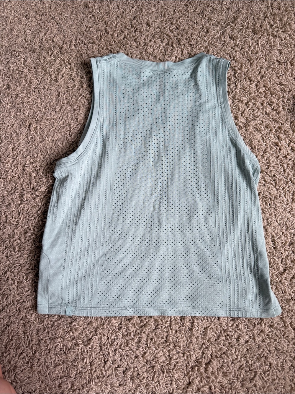 lululemon athletica Light Blue Perforated Performance Tank